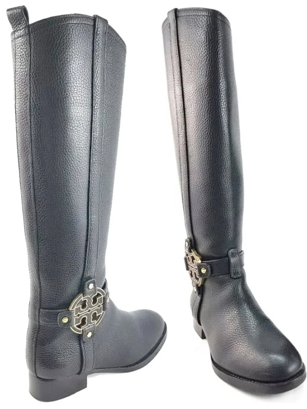 Tory Burch Amanda Riding Boots – Black Leather